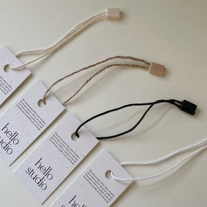 원터치 택고리 200개 옷 택끈 라벨끈