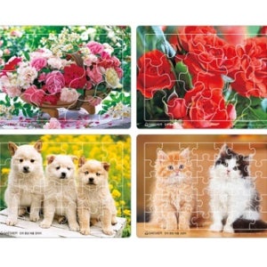 [치매예방] 새샘 2단계 변별력퍼즐 4종 / 인지재활 효도선물 뇌훈련 색칠공부 기억력놀이