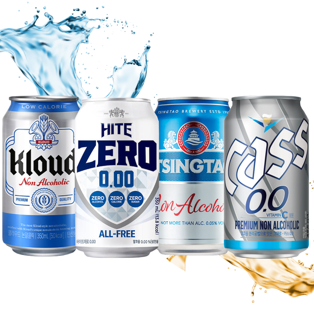 무알콜 맥주맛음료 클라우드 하이트 제로 카스 칭따오논알콜릭 12캔세트 각3개씩 논알콜맥주