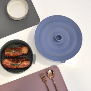 키친유 콘콘 다용도 덮개(26cm) 국내산 실리콘 밀폐 랩 뚜껑 그릇 다용도 만능덮개