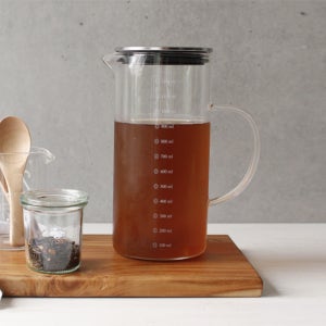 내열 유리 냉장고 물병 피쳐 눈금 계량저그 1200ml