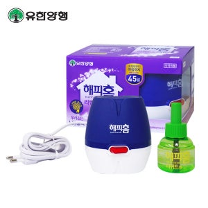 해피홈 리퀴드훈증기 코드형+리필45일 액체전자모기향 모기퇴치약