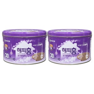 해피홈 모기향 캔30P x2개 무색소 캠핑장 모기퇴치 살충제 야외모기약
