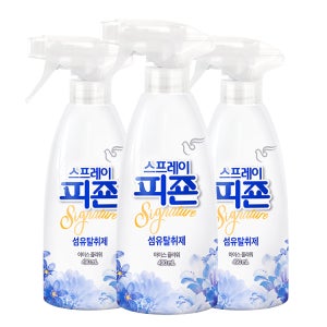 스프레이 피죤 섬유탈취제 강력탈취 시그니처 아이스플라워 490ml X 3개