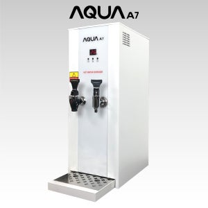 아쿠아 A7 온수기 화이트 핫워터디스펜서 업소용 전기 전자동 커피 아메리카노 듀얼코크 15L