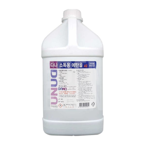조은팜 다나 4L 소독용 에탄올 83% 4L 대용량 알코올 알콜 청소용 약국 소독약