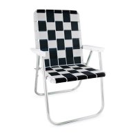 [ Lawn Chair USA ] 론체어 Classic chair, Black & White with White Arms