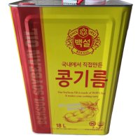 CJ 제일제당 백설 식용유 18L X 60개 콩기름 대두유 치킨 업소용 대용량