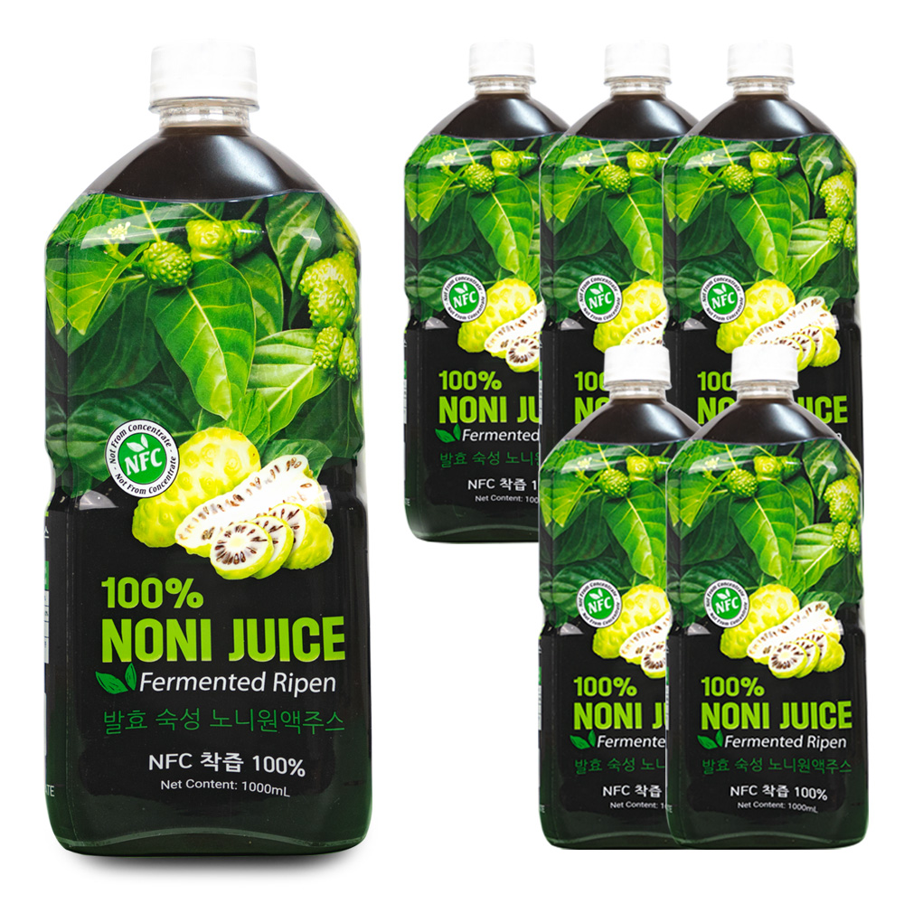 베트남 발효 숙성 <b>노니</b>원액주스 즙 100% 1000ml 6병