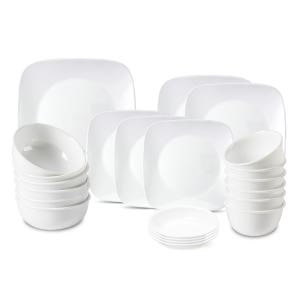 코렐 저스트화이트 6인 22P 한국형 사각세트 / 그릇추천 집들이선물 예쁜접시 신혼 혼수 식기