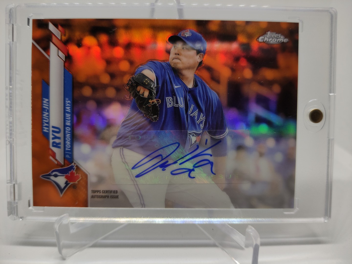 2020 Topps Chrome 류현진 친필싸인 오토 RED 25장 한정판 MLB 카드