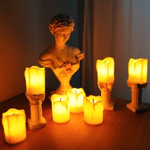 가짜초 전자 건전지 초 전기 촛불 꺼지지않는초 LED 빈티지 미니 캔들