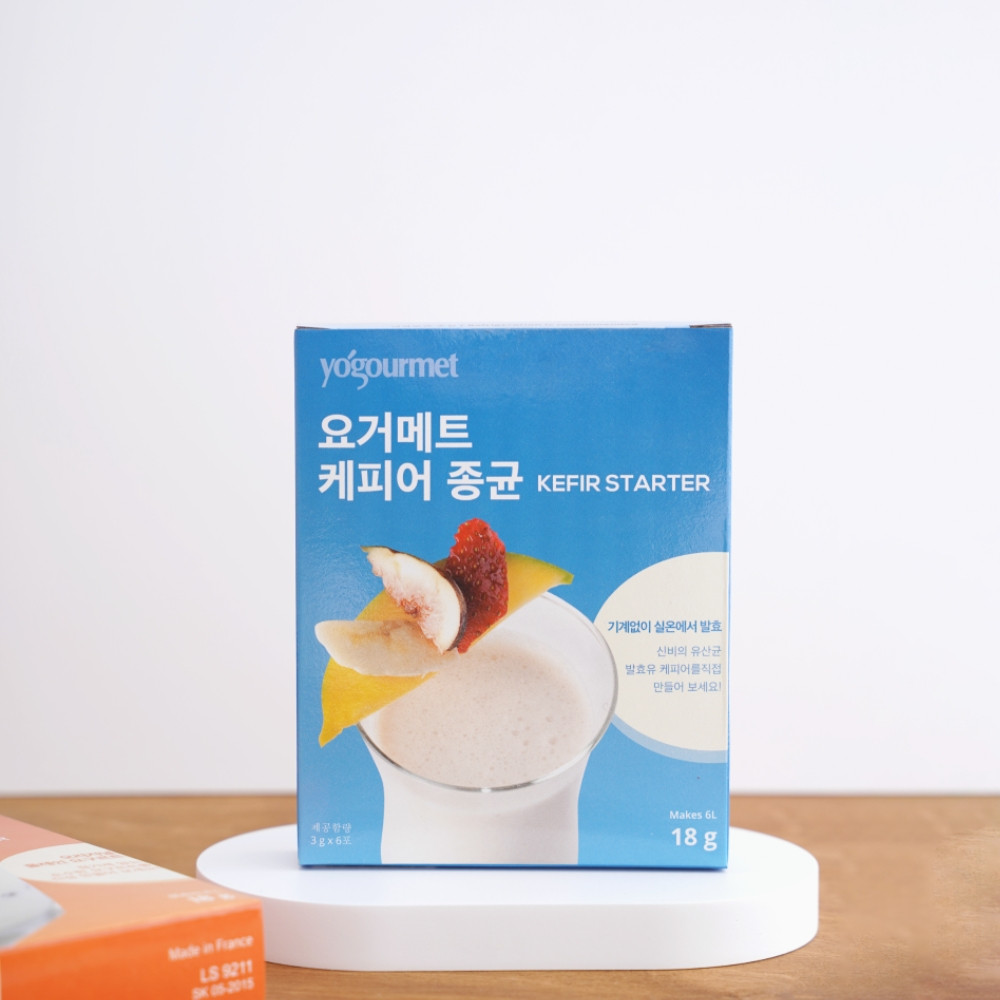 <b>케피어</b> 요구르트만들기-프랑스요거메트 NEW<b>케피어</b>종균 3g6포 1팩