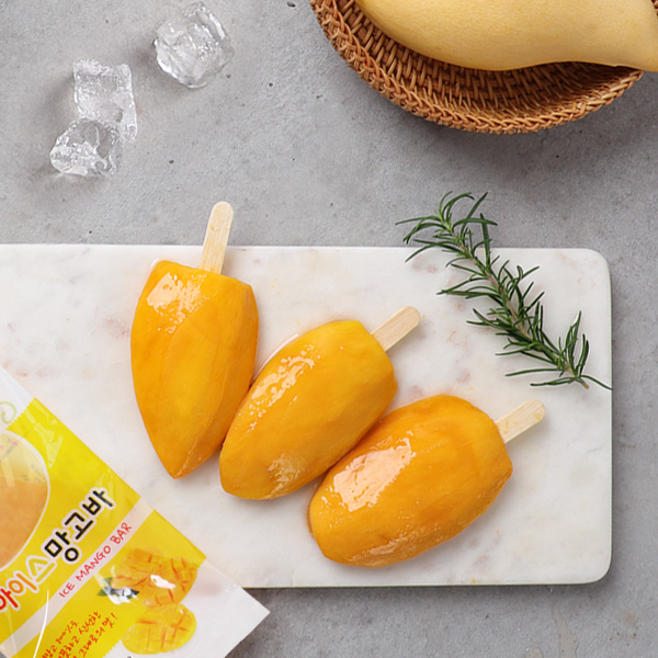 인정식탁 망고를 그대로 얼린 천연간식 달콤한 아이스 망고바 망고스틱 10개 20개 30개