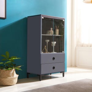 플로 600 레고장 건담 슬림 장식장 유리도어수납장 거실유리장