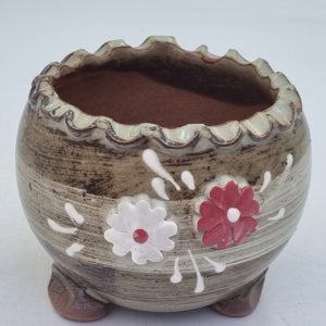 우암 국산 수제화분 원형 꽃분 2호 다육 도자기 화분