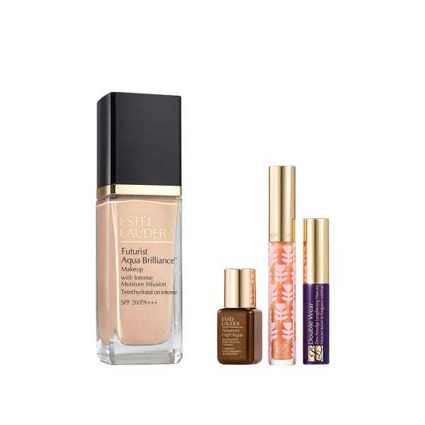 에스티 로더 퓨처리스트 아쿠아 브릴리언스 리퀴드 메이크업 SPF20/PA+++ 30ML (+디럭스 3종)