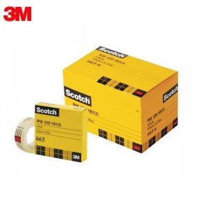 3M 스카치 투명 양면 테이프 리필 오피스팩 665R-12 (12mmx6.35M) 6입