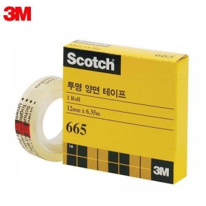 3M 스카치 투명 양면 테이프 리필 665R (12mmx6.35M)