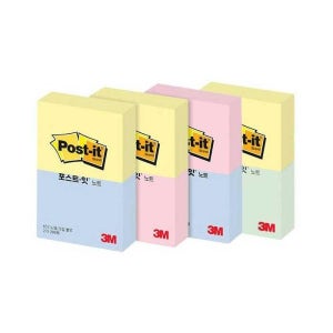3M 포스트잇 일반노트 2컬러 653 (51x38mm) 2패드 메모지