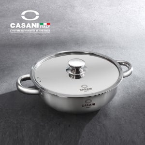 까사니 폰조 IH 전골냄비 26cm 스텐 인덕션용 냄비 가정용 샤브샤브 감자탕 오뎅탕