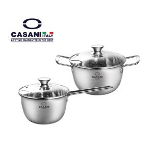 까사니 리베또 IH 올스텐 2종 세트 인덕션 가스렌지 편수 양수 라면 신혼 냄비세트