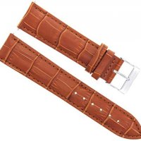 EWATCHPARTS 18mm Leather Watch Strap Band Compatible with Older Rolex Cellini Watch Tan Color