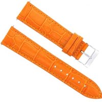 EWATCHPARTS 20mm Leather Watch Band Strap Compatible with 36mm Rolex Datejust 1601 16013 16014 Orang