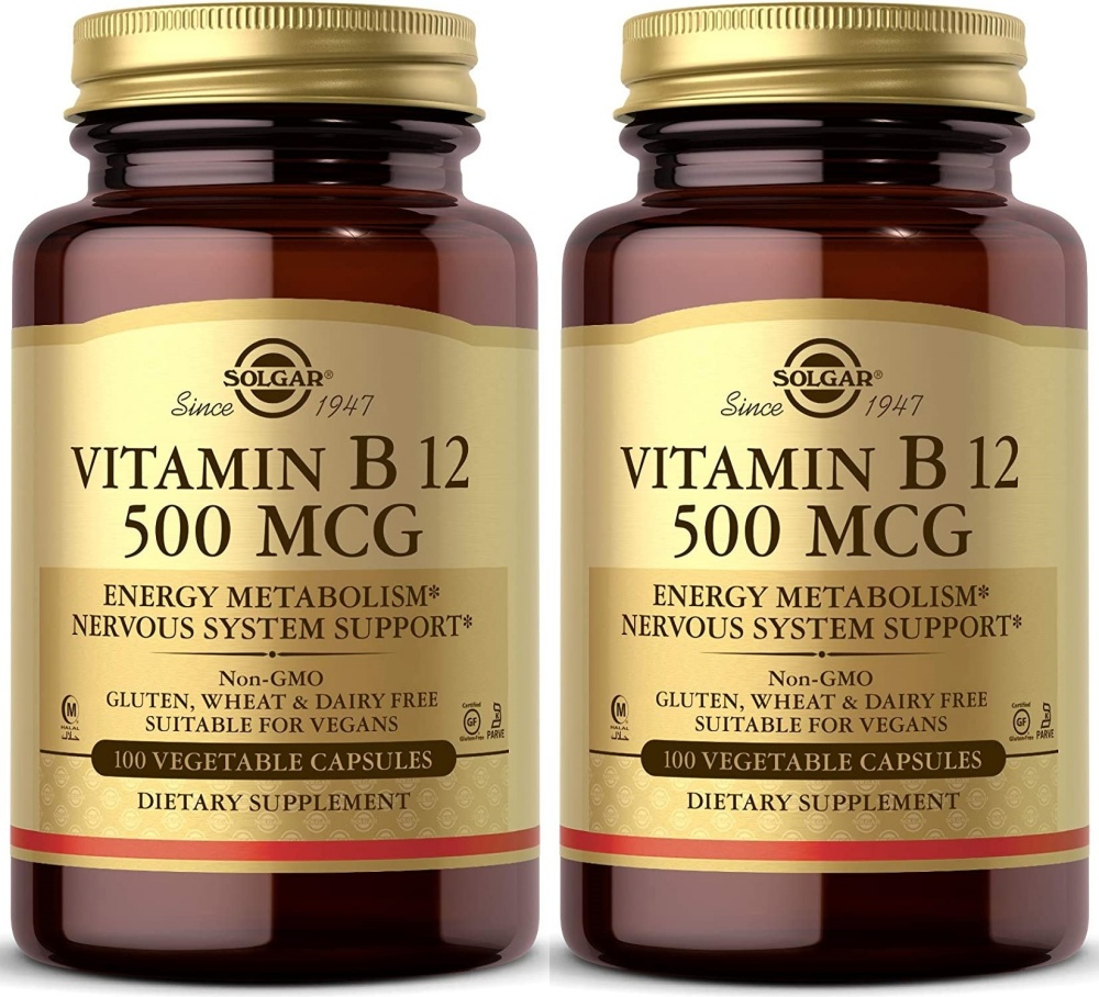 솔가 비타민 B12 <b>시아노코발라민</b> 500mcg 100정 2개