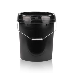 바케스 20L 검정 플라스틱 원형 용기 벌크통 페일통