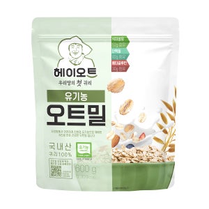 헤이오트 국산 유기농 오트밀 600g, 1개