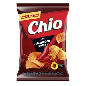 Chio 칩스 150g 10팩 핫 페페로니 Chio Chips Hot Peperoni, 10er Pack