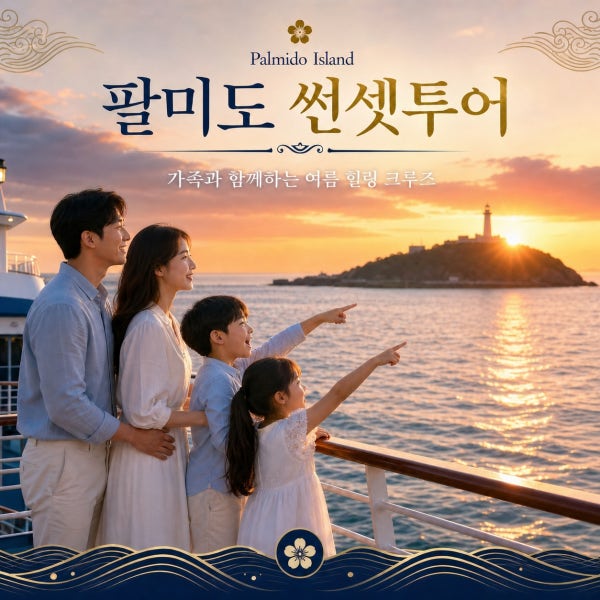 인천 섬여행 팔미도 크루즈 일몰힐링 휴양코스, 시니어 부모님과 가족여행 추석명절 우선예약