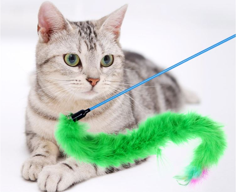 고양이 장난감 롱롱테일 스네이크 깃털