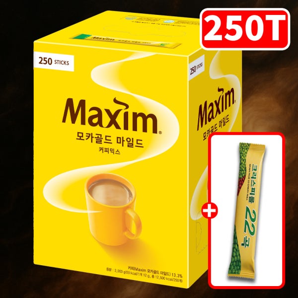 맥심 모카골드 마일드 커피믹스 250T +22곡크리스피롤