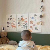 [3+1]한글포스터 아기벽보 벽보 숫자 유아 방수 그림 학습 A2 A3