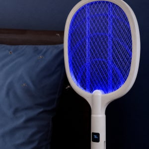 2in1 트랩 충전식 캠핑 전기 전자 모기채 파리채