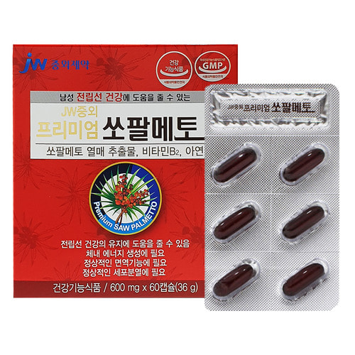 <b>중외제약</b> 프리미엄 쏘팔메토 60캡슐 남성 전립성 건강 복분자 추출물 <b>면역력</b> 영양제