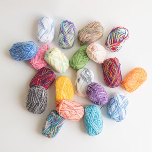 아크릴 케이크 그라데이션 모자 목도리 코 대 바늘 손 털 얀 뜨개 실