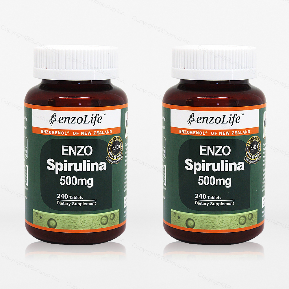 <b>엔조라이프</b> 뉴질랜드 <b>스피루리나</b> 500mg 240정x2통