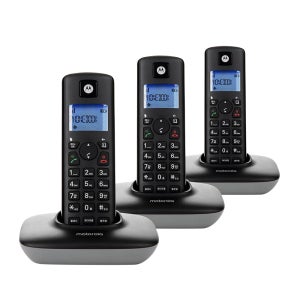 모토로라 무선 전화기 T401A 블랙 3대 세트