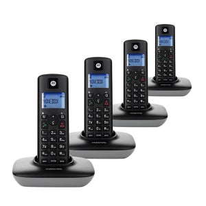 모토로라 무선 전화기 T401A 블랙 4대 세트