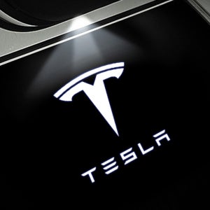 TKB 테슬라 로고 LED 도어라이트 3D유리가공 3/Y/S/X