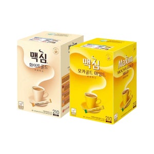 맥심 모카골드마일드 커피믹스210T+화이트골드 커피믹스210T 무료배송