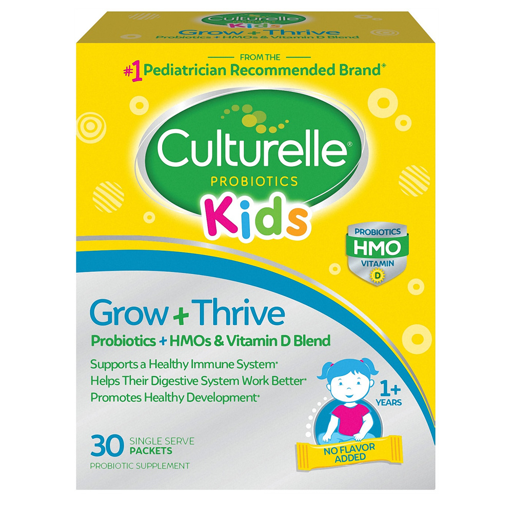 Culturelle Kids Grow + Thrive 컬처렐 <b>키즈 그로우</b> + <b>쓰라이브</b> 프로바이오틱스 파우더 30개입 1팩
