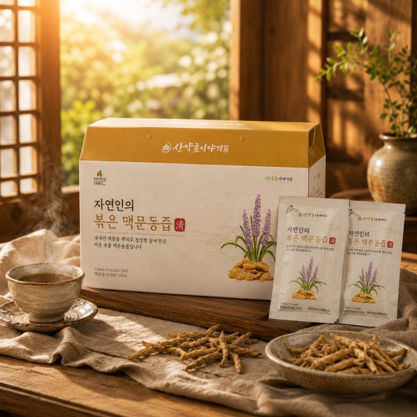 국내산 볶은 맥문동진액 엑기스 120ml 30포 볶음 저온추출 맥문동뿌리즙