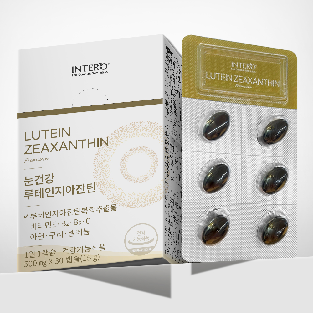 인테로 눈건강 <b>루테인</b> 지아잔틴 30캡슐, 1개