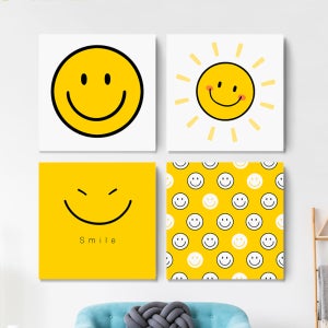 스마일 그림 액자 18종 집들이 선물 아이방 인테리어 꾸미기 스마일 22x22 거실 카페