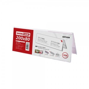 가로형 양면쇼케이스 200 x 80mm 쇼케이스 가격표 아크릴 메뉴판 메모꽂이