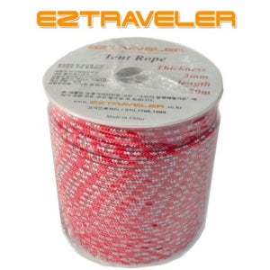 이지트래블러 3mm 반사체 로프 50m / 미니멀 백패킹 텐트 로프 스트링